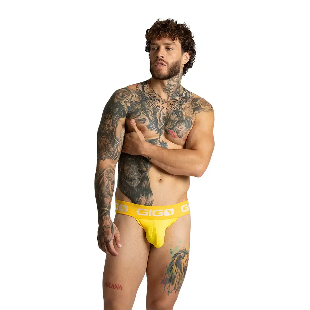 Colors Yellow Jock on model by Gigo Underwear