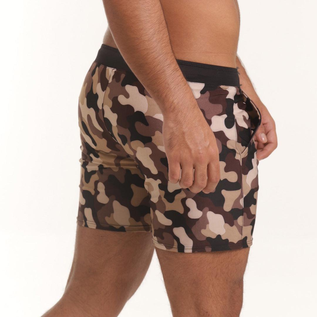 COMBAT BROWN BEACHWEAR - Gigo Underwear & MensWear