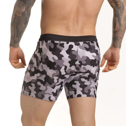 Combat Gray Beachwear back view by Gigo Underwear