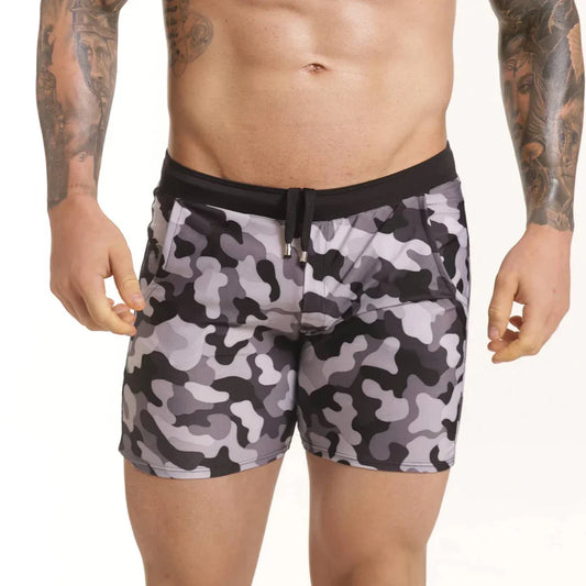 Combat Gray Beachwear front view by Gigo Underwear