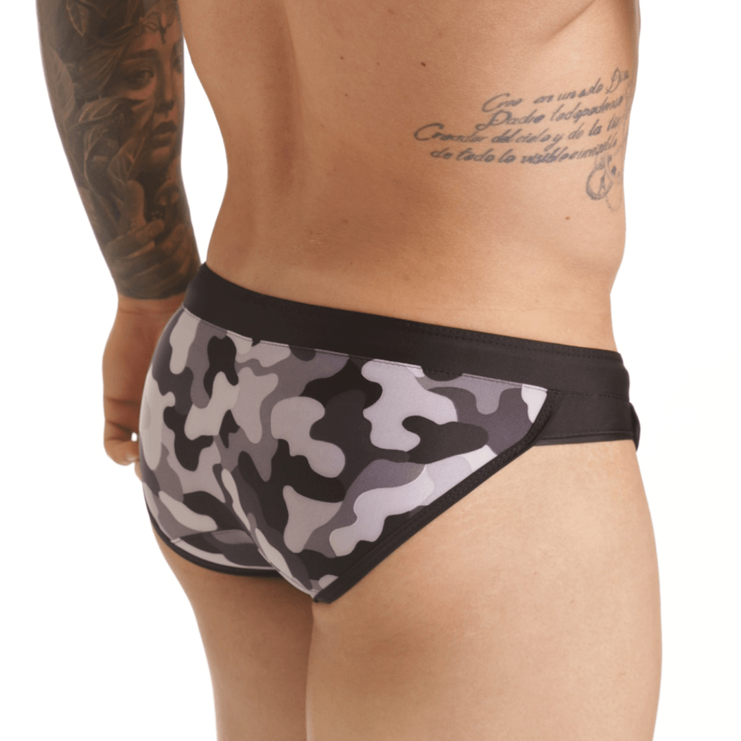 COMBAT GRAY SWIM BRIEF - Gigo Underwear & MensWear