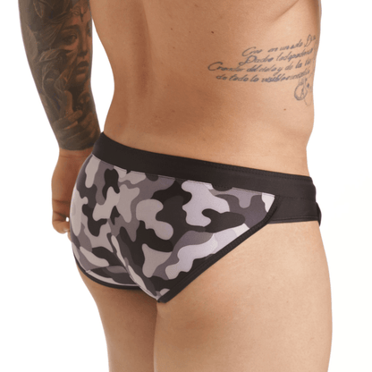 COMBAT GRAY SWIM BRIEF - Gigo Underwear & MensWear