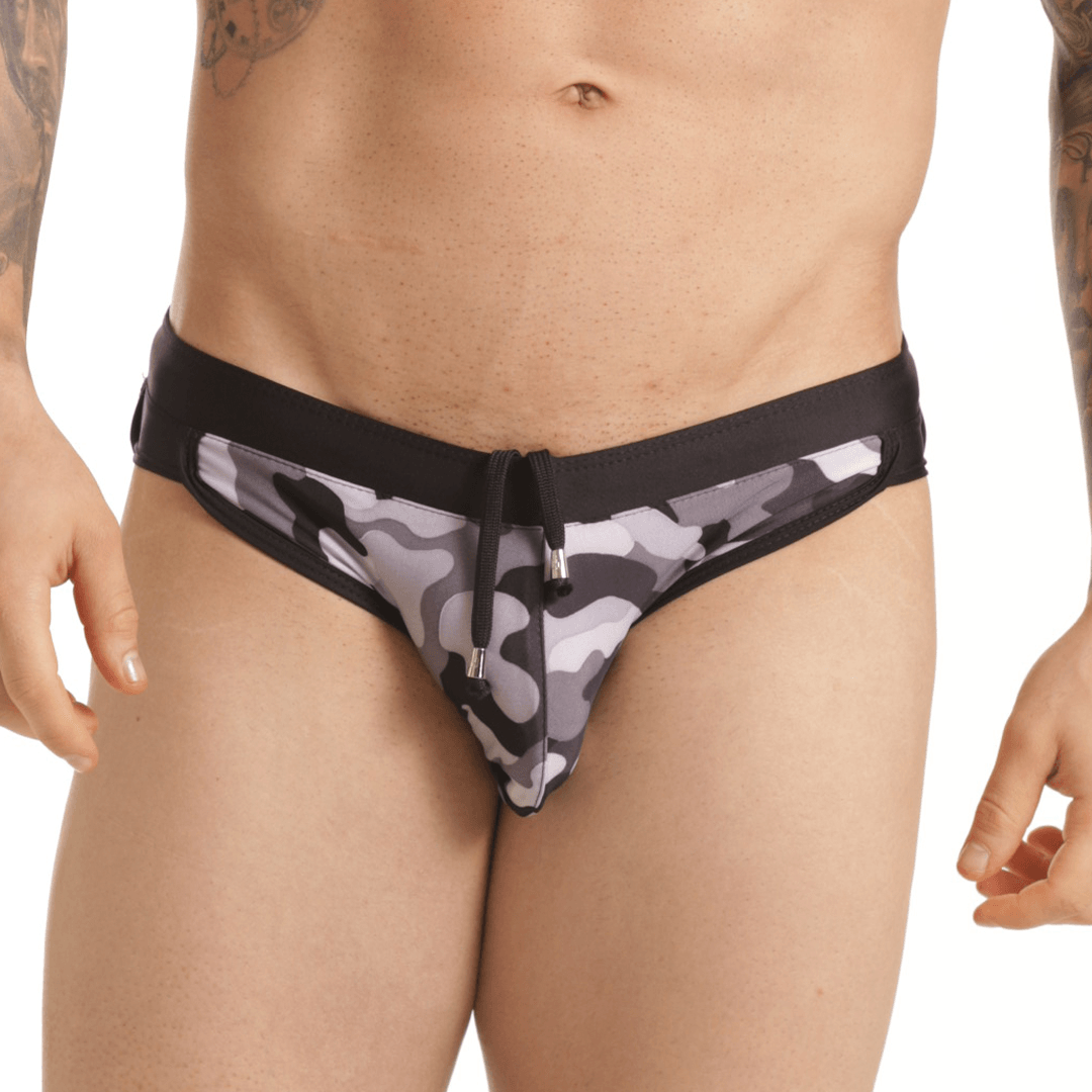 COMBAT GRAY SWIM BRIEF - Gigo Underwear & MensWear