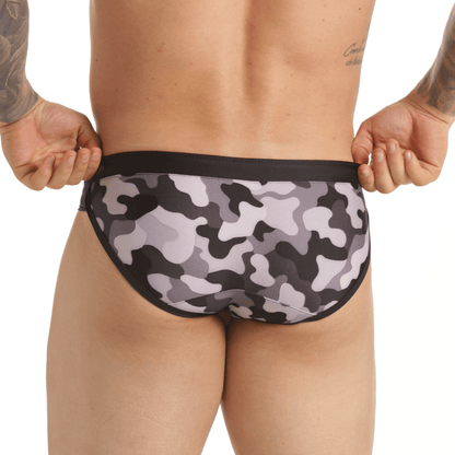 COMBAT GRAY SWIM BRIEF - Gigo Underwear & MensWear