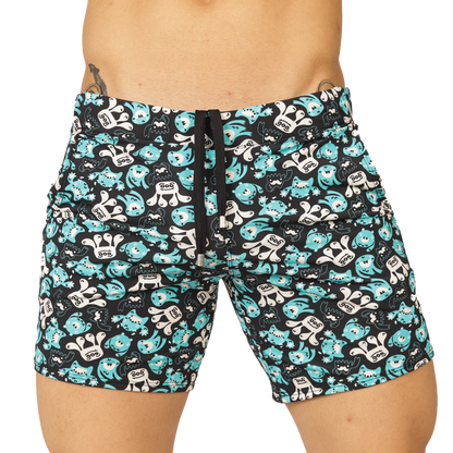 COMICS BEACHWEAR - Bold Men's Brief with Contrasting Waistband