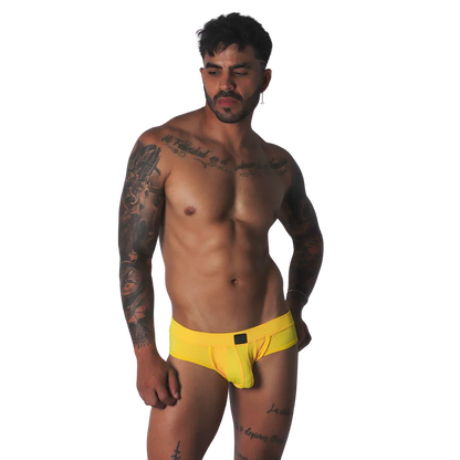 Cookie Yellow Brief on model by Gigo Underwear
