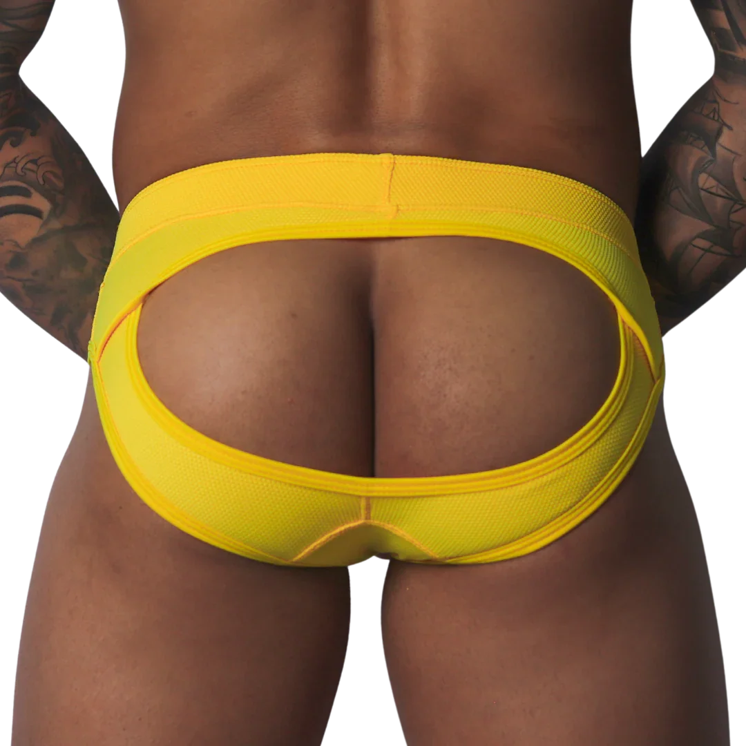 Cookie Yellow Brief Jock back view by Gigo Underwear