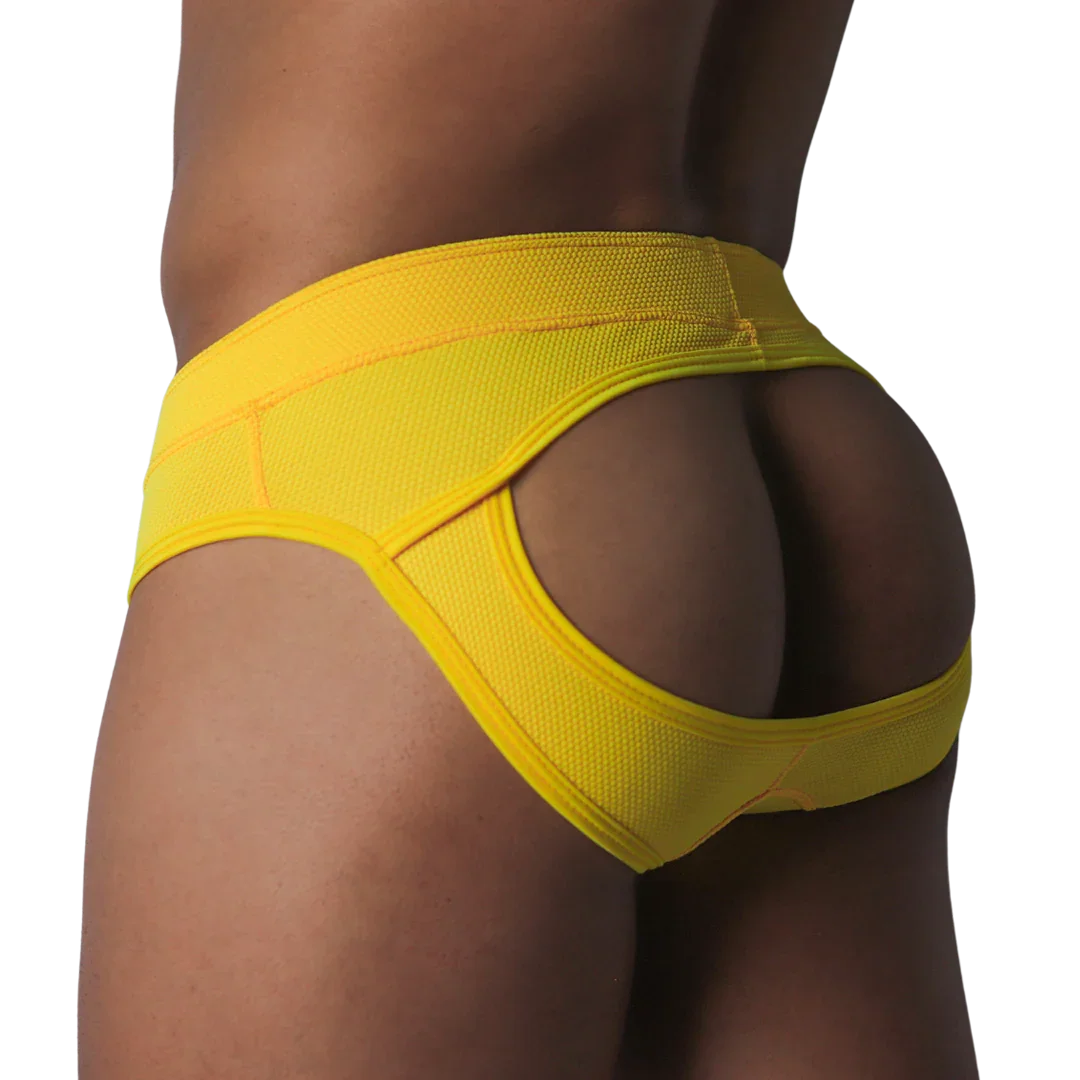 Cookie Yellow Brief Jock front view by Gigo Underwear