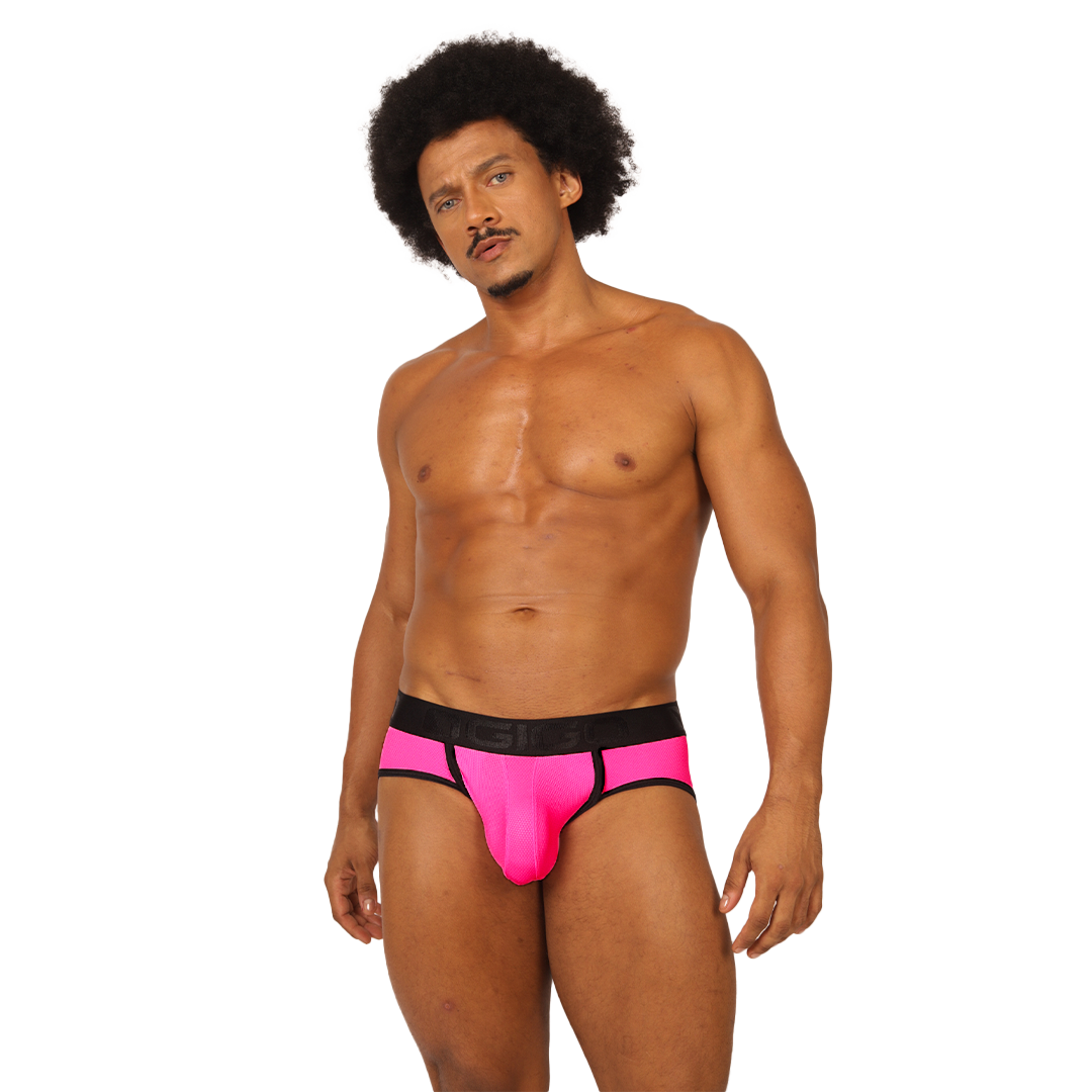 COOL FUCHSIA JOCK THONG - Sexy Men's Jockstrap with Contrast Waistband