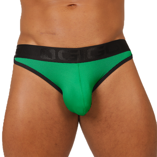 COOL GREEN BRIEF - Bold Men's Brief with Contrasting Waistband