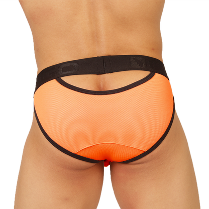COOL ORANGE BRIEF - Bold Men's Brief with Contrasting Waistband
