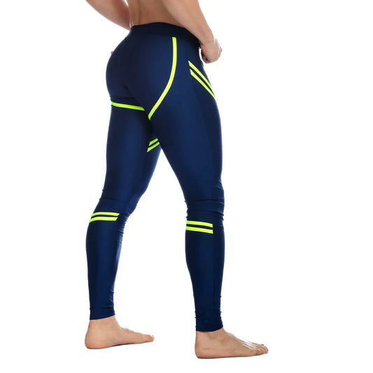 Core Blue Leggins front view by Gigo Underwear
