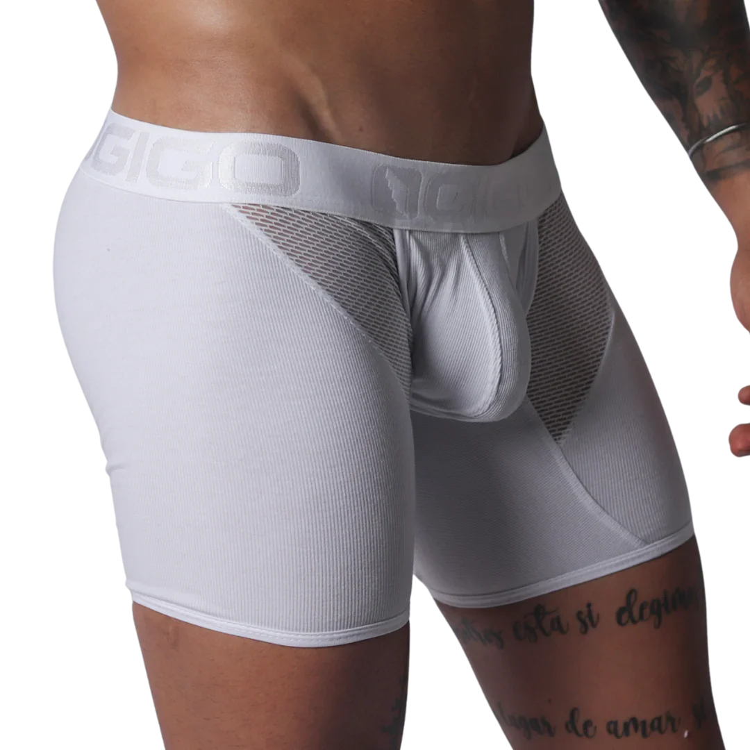 Cosmopolitan White Trunk front view by Gigo Underwear