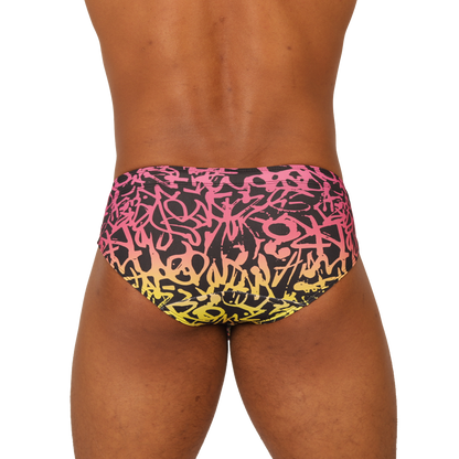 CRAZY SWIMBRIEF - Bold Men's Brief with Contrasting Waistband