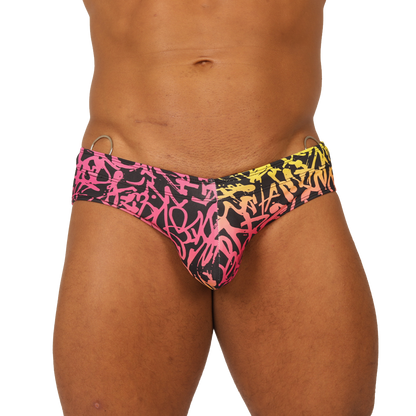CRAZY SWIMBRIEF - Bold Men's Brief with Contrasting Waistband