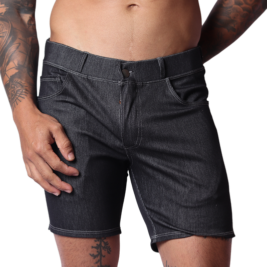 Denim Black Shorts by Gigo Underwear