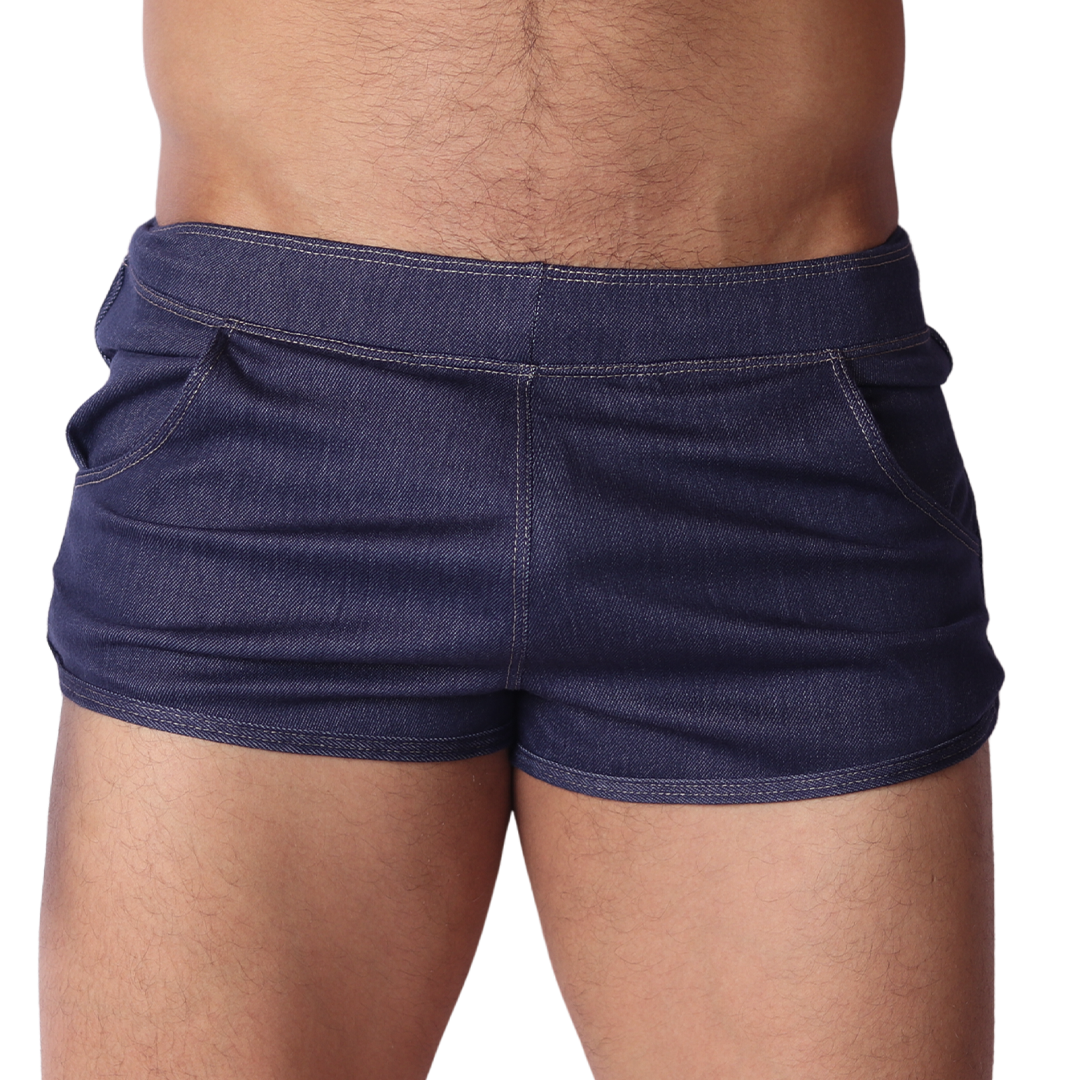 Denim Blue Hot Shorts by Gigo Underwear