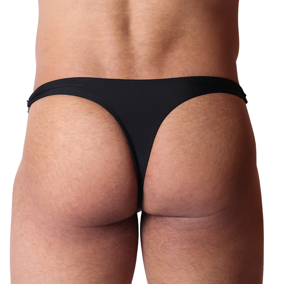 Dinamic Black Swim G String back view by Gigo Underwear