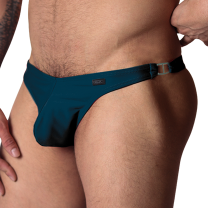 Dinamic Green Swim G String front view by Gigo Underwear