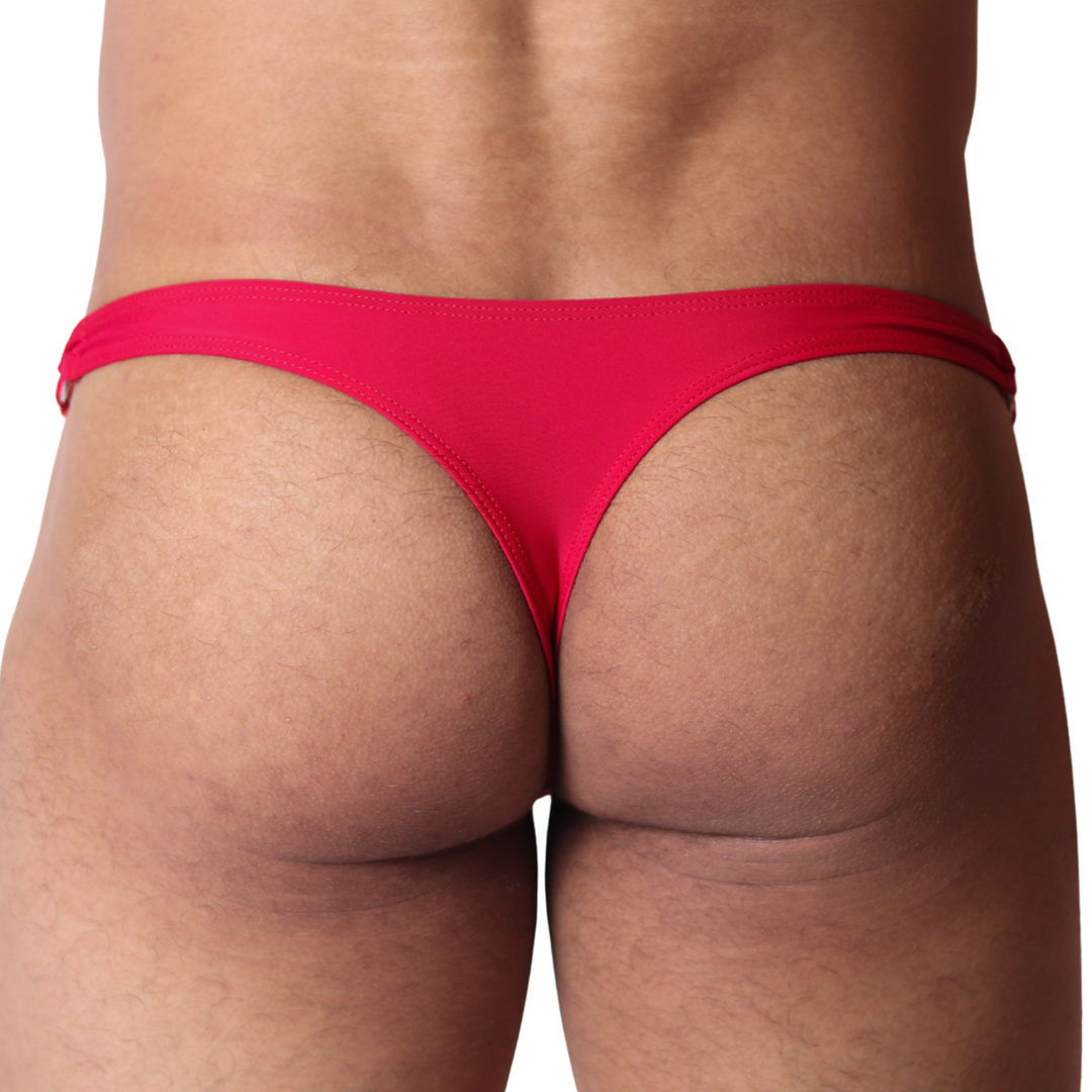 Dinamic Red Swim G String back view by Gigo Underwear
