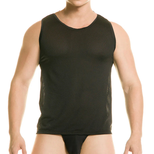 Diversity Black Tank front view by Gigo Underwear