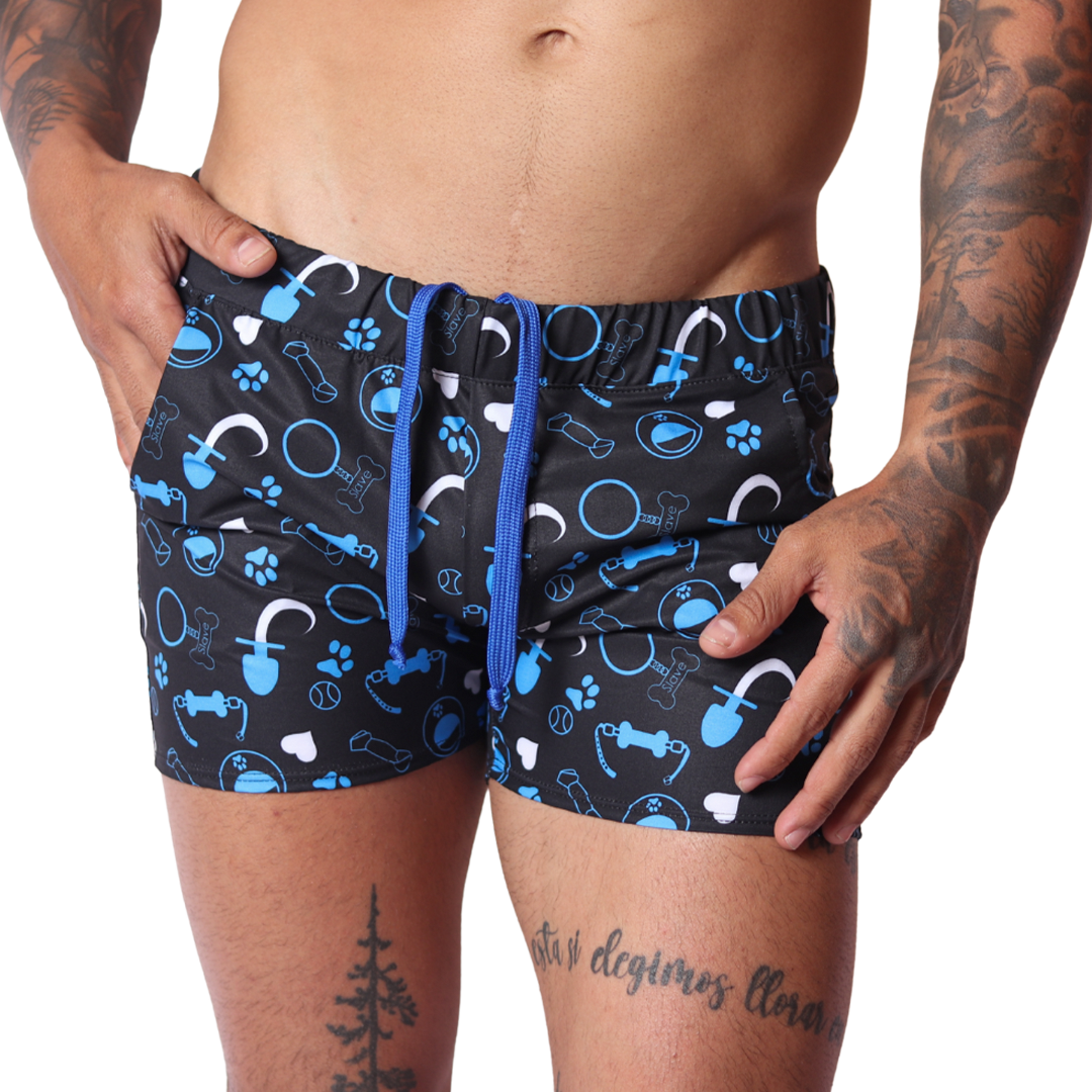 Dog Blue Shorts by Gigo Underwear