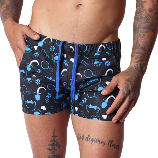 Dog Blue Shorts by Gigo Underwear