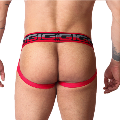 Dog Red Jockstrap back view by Gigo Underwear