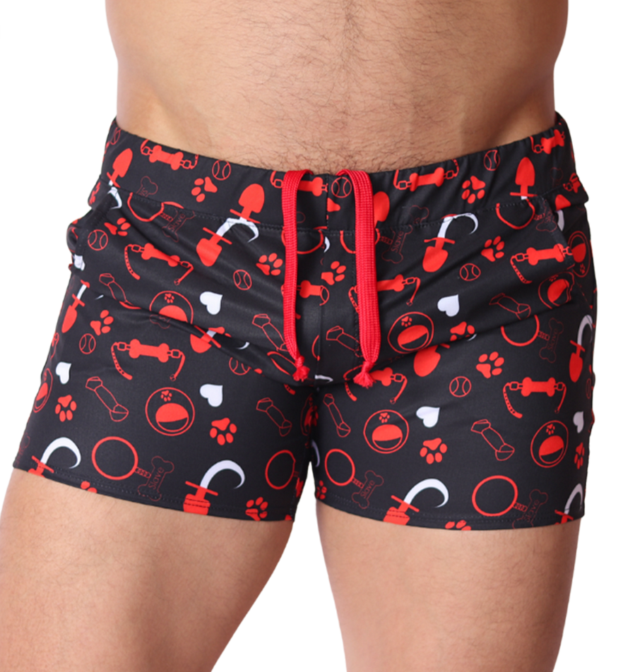 Dog Red Shorts by Gigo Underwear