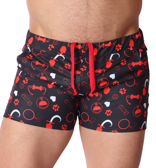 Dog Red Shorts by Gigo Underwear