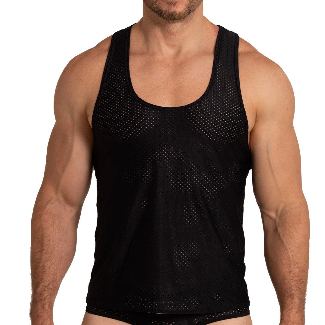 ENERGETIC BLACK TANK - Gigo Underwear & MensWear