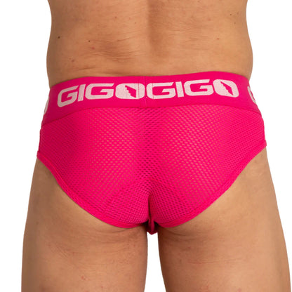 Energetic Fucshia Brief on model by Gigo Underwear