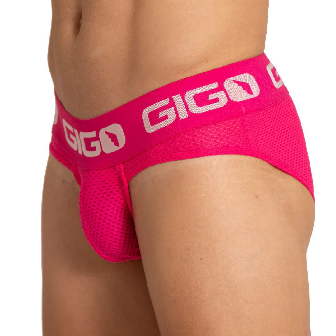 Energetic Fucshia Brief back view by Gigo Underwear