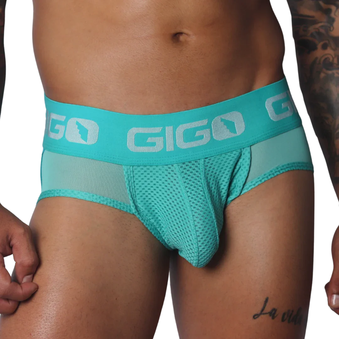 Evocative Aqua Jock Thong by Gigo Underwear
