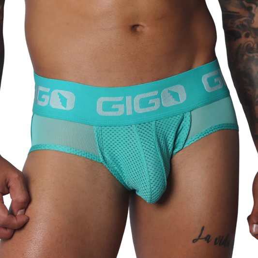 Evocative Aqua Jock Thong by Gigo Underwear