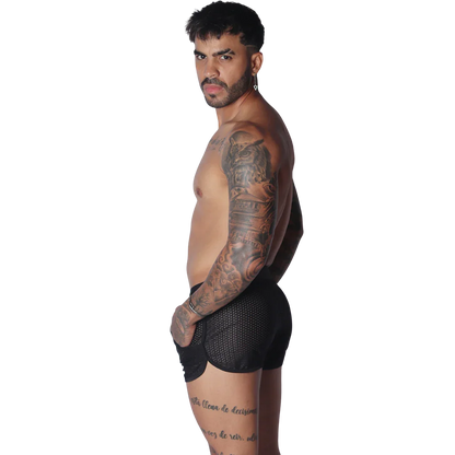 Exit Black Short on model by Gigo Underwear