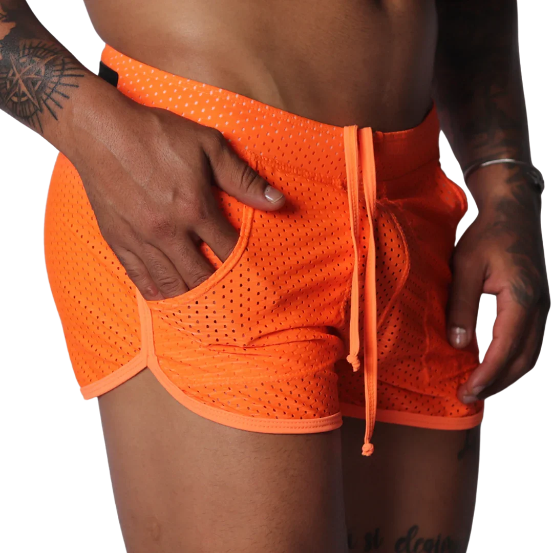 Exit Orange Short front view by Gigo Underwear