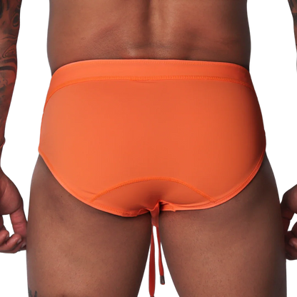 Exit Orange Swim Brief back view by Gigo Underwear
