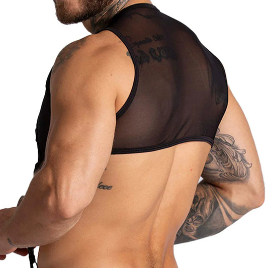 F Fetish Black Harness front view by Gigo Underwear
