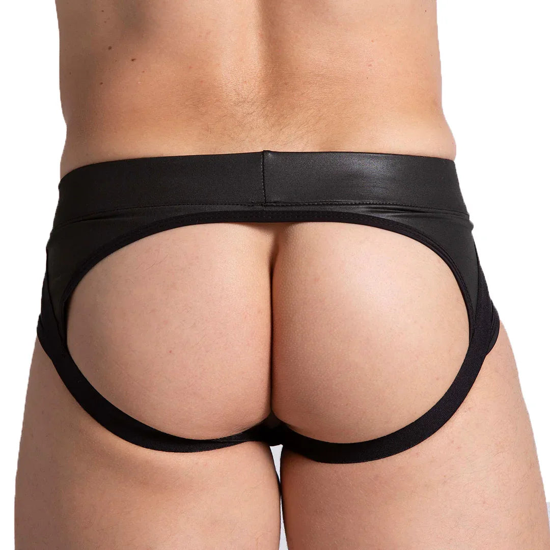 F Fetish Black Jockstrap back view by Gigo Underwear