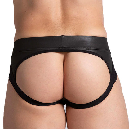F Fetish Black Jockstrap back view by Gigo Underwear