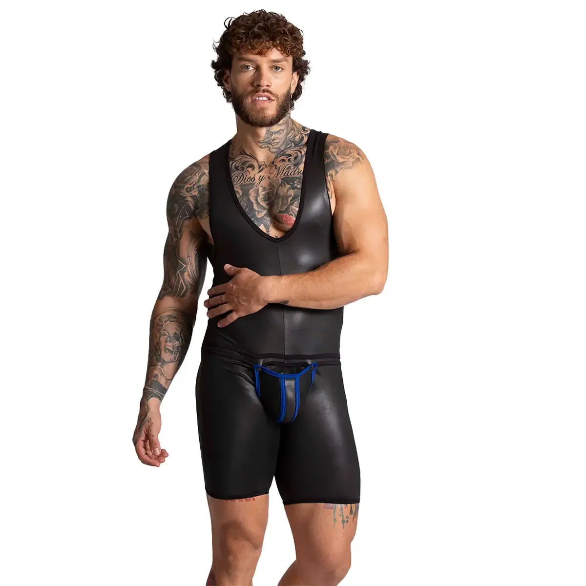 F Fetish Blue Body on model by Gigo Underwear