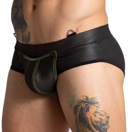 F FETISH GREEN BRIEF - Gigo Underwear & MensWear