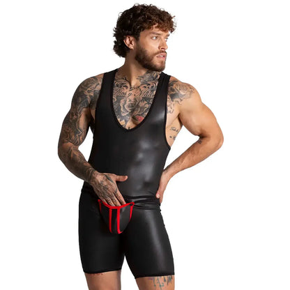 F Fetish Red Body on model by Gigo Underwear