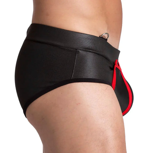 F Fetish Red Brief front view by Gigo Underwear