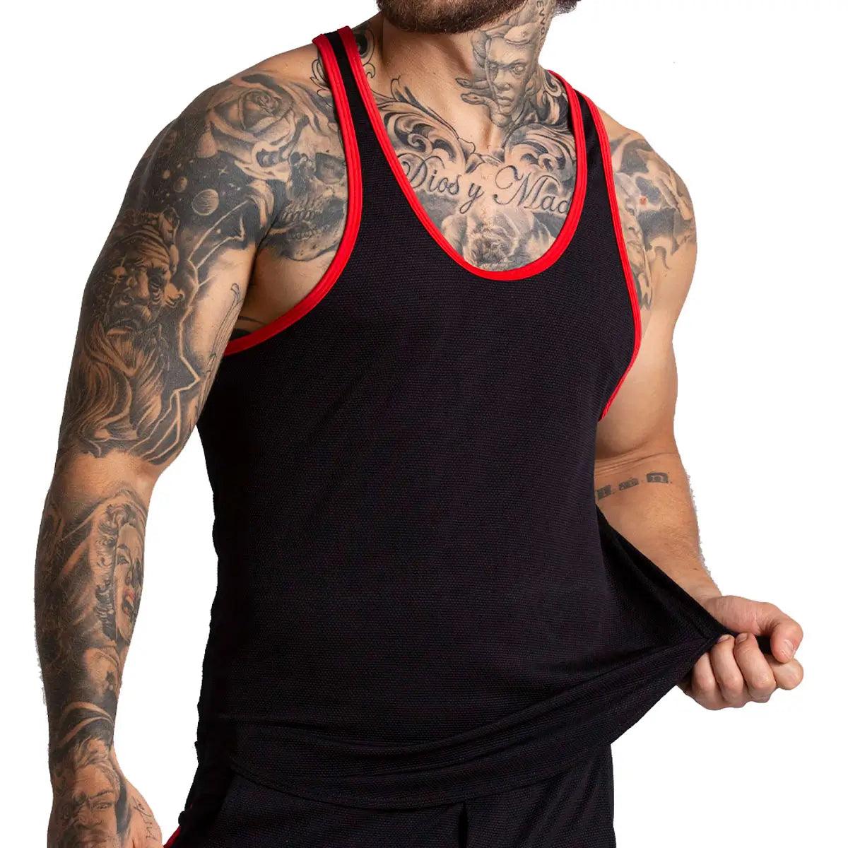 F FETISH RED TANK - Gigo Underwear & MensWear