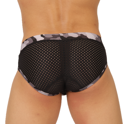 FEELING BLACK BRIEF - Bold Men's Brief with Contrasting Waistband