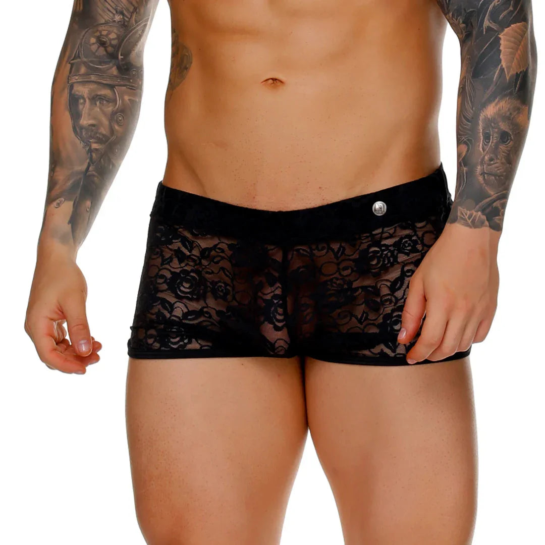 Female Black Hotshort front view by Gigo Underwear