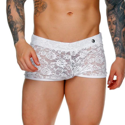 Female White Hotshort by Gigo Underwear