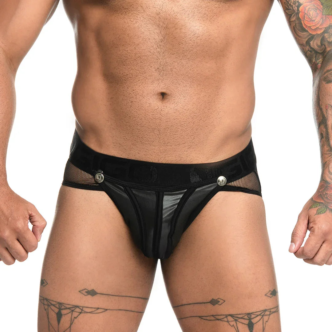 Fetiche Black Brief Jockstrap by Gigo Underwear